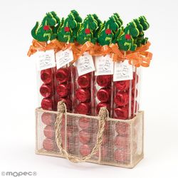 Expositor 20 estuches 6 bombones Sant Jordi con tarjeta