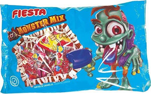 Fiesta Kojak Lolipop Fresquito Monster Mix de Caramelos Piruleta - 1Kg