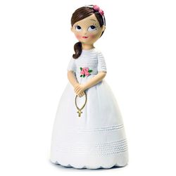 Figura niña Comunión con rosario (16,5cm) de Mopec