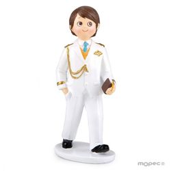 Figura para pastel Comunión Almirante blanco (17cm)
