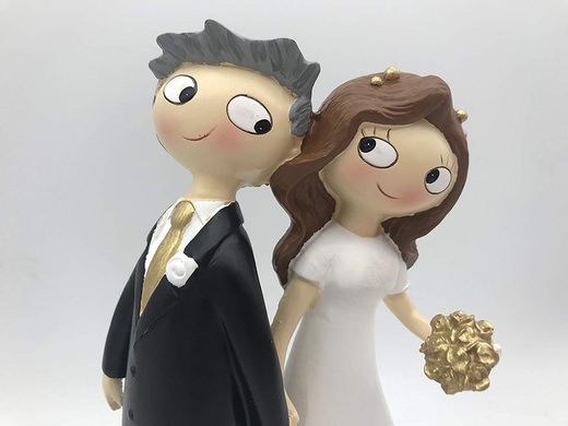 Figura Para Tarta de Bodas de Oro, 50 Aniversario, Cogidos de La Mano