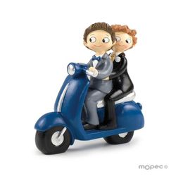Figura pastel Boys Pop & Fun en moto (17cm) de Mopec