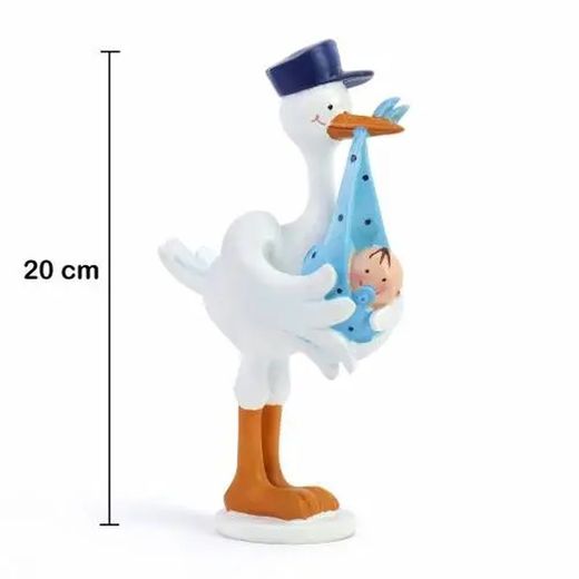 Figura pastel cigueña amorosa Niño Pit (20cm) de Mopec