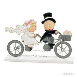 Figura pastel metal Pit&Pita tándem (24x17cm) de Mopec