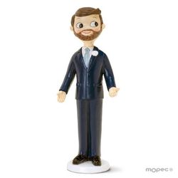 Figura pastel novio Pop&Fun con barba (21cm) de Mopec