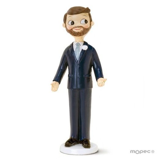 Figura pastel novio Pop&Fun con barba (21cm) de Mopec