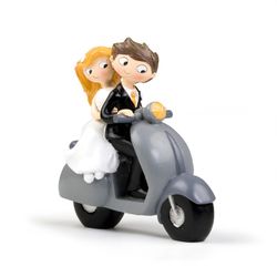 Figura pastel novios Pop & Fun en scooter (17cm) de Mopec