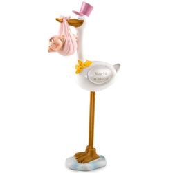 Figura pastel Pita cigueña gorro rosa 22cm de Mopec