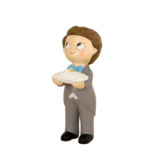 Figura pastel Pop & Fun boda niño cojín anillos (11cm) de Mopec