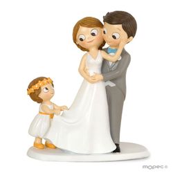 Figura pastel Pop & Fun novios con niña (21,5cm)