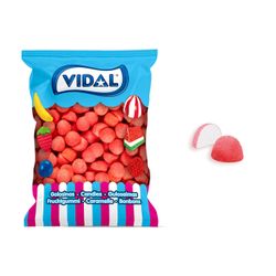 Fresa crunch de Vidal (1kg). Golosina de fresa cubierta con una capa crujiente