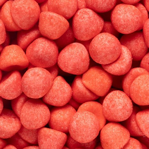 Craquelins à la fraise Vidal's. Bonbons à la fraise enrobés d'un croustillant.