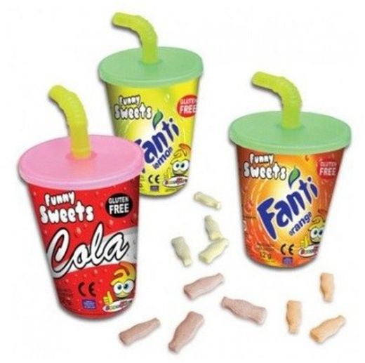 Vaso con Sidral Funny Sweets y Con Caña (24 unidades) de Sweet Toys
