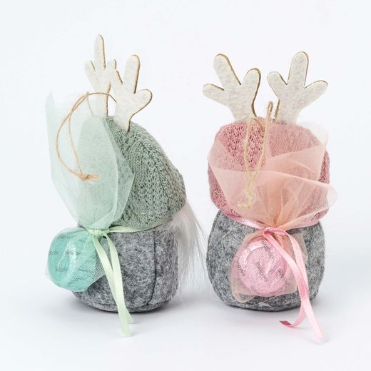 Gnomo gorro verde y rosa surtido con 1 bombón