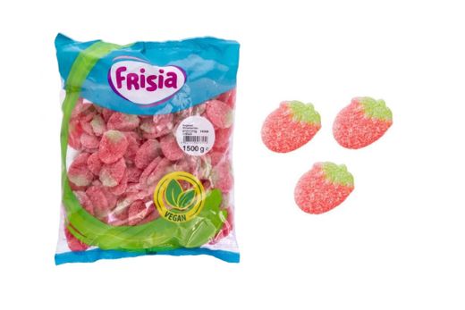 Golosina fresa ácida vegana (1.5kg) de Frisia Flopo
