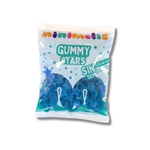 Caramelle senza zucchero Minimelis Blue Stars ricoperte di pastella