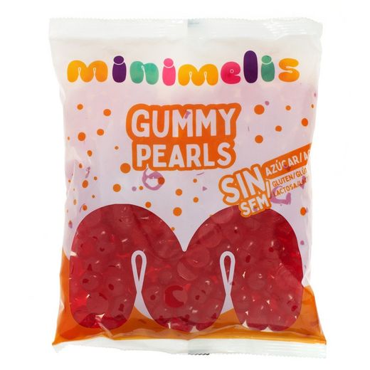 Bonbons sans sucre Minimelis Red Pearls Fraise Glitter