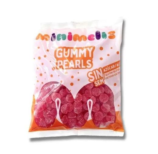 Minimelis Red Pearls bonbons sans sucre enrobés de fraises