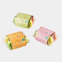 Huevera con huevos de chocolate con leche 6unidades de 25gramos