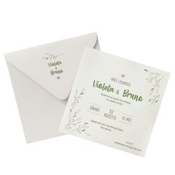 Invitación de boda ¡Nos Casamos! con sobre 16x16cm, min25