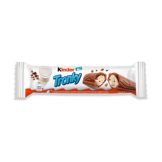 Kinder Tronky 90 g – Rollos de gofres crujientes con relleno cremoso de avellana y chocolate con leche, 5 unidades (5 x 18 g)