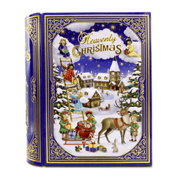 Lata bombones praliné leche 'Libro ángeles y gnomos' 450g