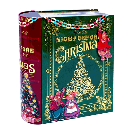 Lata bombones praliné leche 'Libro ratoncitos de navidad' con 600 gramos de bombones de Praliné de Chocoday