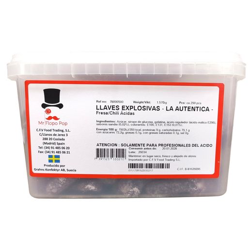 Llaves ácidas explosivas fresa y chili (290 unidades)