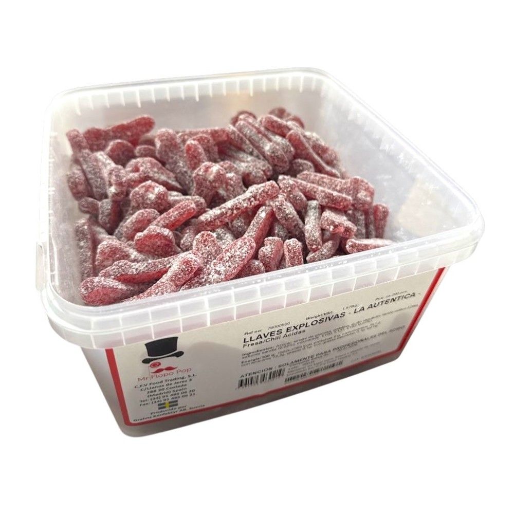Llaves ácidas explosivas fresa y chili (290 unidades) 145 unidades
