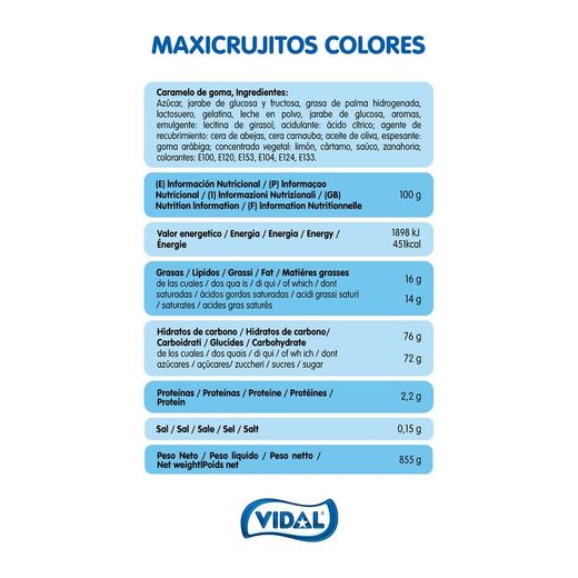 Maxicrujitos Nubes Vidal 75 Unités Sg