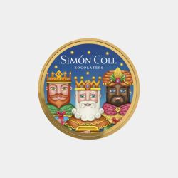 Medallon Chocolate Reyes de Simon Coll 68mm (22 unidades)