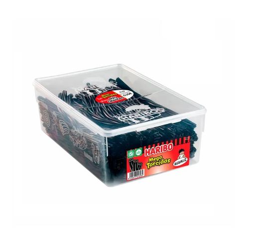 MegaTorcidas de Regaliz negra (200 unidades) de Haribo