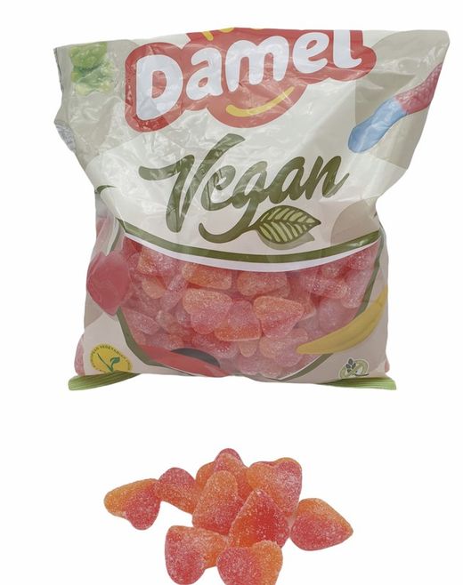Mini corazones de melocoton Veganos de Damel