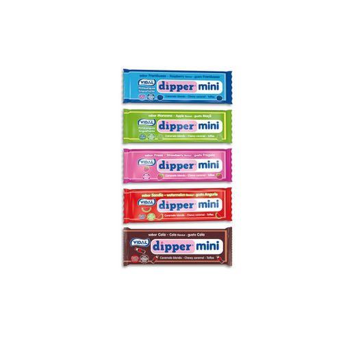 Assortiment de mini-trempettes Vidal. Assortiment de bonbons à mâcher pour peindre la langue