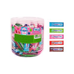Assortimento di mini mestoli di Vidal. Assortimento di caramelle gommose da colorare con la lingua