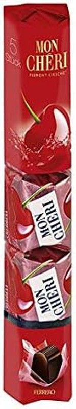 Bombones Mon Cheri T-5 (15 unidades). Bombones de chocolate negro y licor