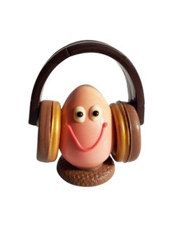 Mona de Pascua Chocolate Huevo con Auriculares (120gramos) Agaraagar