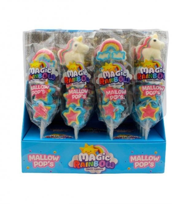 Nube unicornio brocheta Magic Rainbow mallow 12 unidades