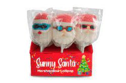 Nubes Santa Claus (pincho) 18 unidades. Piruletas de 35 gramos de Bip Candy