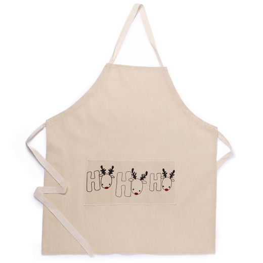 Pack regalo Navidad delantal,luna,leds,caramelos lazo rojo