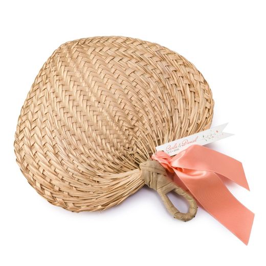 Paipay hoja de palma adornado salmón