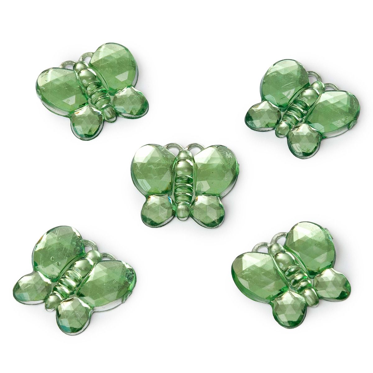 Pegatina mariposa cristal verde