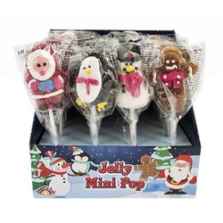 Piruletas de Navidad de golosina 10 gramos (24 unidades)