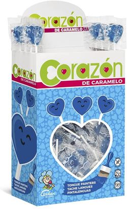 Piruletas grandes corazon azul de Cerdan