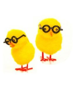 Pollitos de pascua con gafas (4cm) 24 unidades