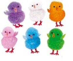 Pulcini di Pasqua colorati (3,5 cm)