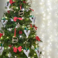 Pomos de 12 frutos rojos navideños para decoración