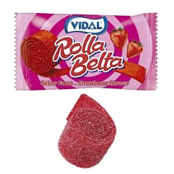 Regaliz Rolla Belta pica Fresa (24 unidades) de Vidal
