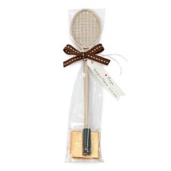 Rotulador raqueta lazo marrón con 1 napolitana