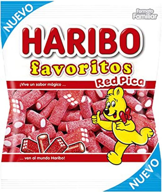 Surtido de golosinas rojas con pica Favoritos de Haribo